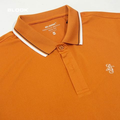  ÁO POLO THUN THỂ THAO - 35814 - CAM 