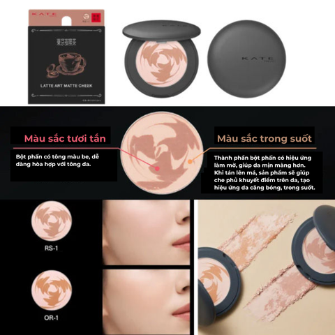 Phấn má Kate Latte Art Matte Cheek