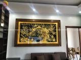 Tranh vinh hoa phú quý 2m5x1m5 đồng vàng dát vàng