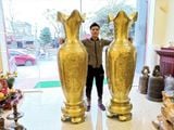 Đôi lộc bình bằng đồng cát tút cao 1m76
