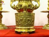 Tam sự bằng đồng vàng màu vàng bóng 60cm