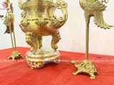 Tam sự bằng đồng vàng màu vàng đồng 65cm