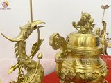 Tam sự bằng đồng vàng màu vàng đồng 65cm