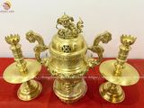Tam sự bằng đồng vàng màu vàng đồng 65cm
