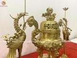 Tam sự bằng đồng vàng màu vàng đồng 65cm