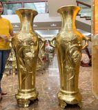 Đôi lọ lộc bình bằng đồng catut cao cấp 1m4 đồng cattut