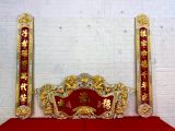 Bộ cuốn thư câu đối bằng đồng dát vàng bạc KT 1m76 (Hàng đẹp)