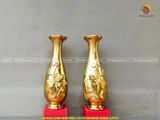 Đôi lọ hoa cành nho mẫu cổ bằng đồng cát tút cao 61cm