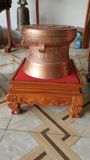 Quả trống ngọc lũ đúc đồng đỏ đường kính 30cm - Trống đồng Ngọc Lũ đúc nổi
