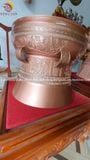 Quả trống ngọc lũ đúc đồng đỏ đường kính 30cm - Trống đồng Ngọc Lũ đúc nổi