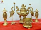 Tam sự bằng đồng vàng màu vàng đồng 60cm