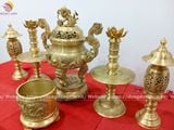 Tam sự bằng đồng vàng màu vàng đồng 60cm