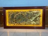 Tranh vinh hoa phú quý 1m7x90cm đồng vàng giả cổ