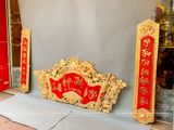 Bộ Cuốn Thư Câu Đối Cửu Huyền Thất Tổ Bằng Đồng mạ vàng 24K | Đồ thờ bằng đồng đẹp ý nghĩa