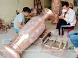 Lọ lộc bình bằng đồng đỏ cao 1m55