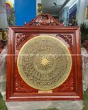 Tranh trống đồng bằng đồng vàng gò KT 90x90cm
