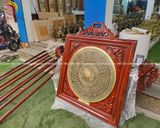 Tranh trống đồng bằng đồng vàng gò KT 90x90cm
