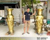 Lọ lộc bình nho sóc bằng đồng cát tút cao 1m55