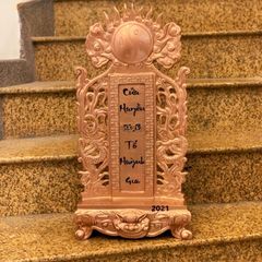 Bài vị thờ cúng cửu huyền thất tổ đồng đỏ 60x30 cm | Đồ thờ bằng đồng đẹp ý nghĩa