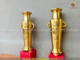 Đôi lọ hoa nho sóc bằng đồng cát tút cao 61cm