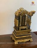 Ngai thờ cao 68cm đồng vàng hun giả cổ và bài vị cửu huyền thất tổ cao 40x20 cm | Đồ thờ bằng đồng đẹp ý nghĩa