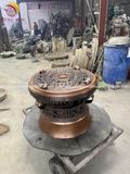 Quả trống đúc đồng đỏ đường kính 50cm có cóc - Trống đồng Ngọc Lũ đúc nổi