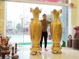 Đôi lộc bình bằng đồng cát tút cao 1m76