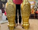 Đôi lộc bình tứ quý bằng đồng cát tút cao 1m08