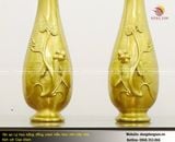 Lọ hoa bằng đồng cát tút hoa văn cây nho cao 61cm