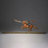 Tượng Quan Công cưỡi ngựa bằng đồng cao cấp D104cm x R14cm x C34cm nặng 10kg - Tượng đồng trang trí