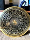 Tranh trống đồng mặt trống bằng đồng vàng ăn mòn đk 1m5