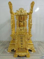Ngai thờ đồng thau dát vàng 24K cao 81cm - Ngai thờ đẹp sang quí