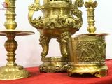Tam sự bằng đồng vàng màu vàng đồng 60cm