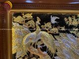 Tranh ngọc đường phú quý đông vàng dát vàng bạc 2m3x1m2