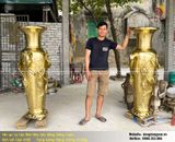Lọ lộc bình nho sóc bằng đồng cát tút cao 1m55