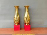 Đôi lọ hoa cành nho mẫu cổ bằng đồng cát tút cao 61cm