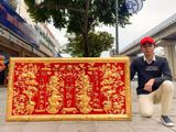 Tấm liễn thờ Cửu Huyền Thất Tổ bằng đồng mạ vàng 24k khổ 1m60 x 80cm | Đồ thờ bằng đồng đẹp ý nghĩa