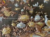 Tranh phát tài thịnh vượng 1m55x88cm đồng vàng dát vàng bạc
