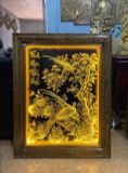 Tranh vinh hoa phú quý đồng vàng dát vàng bạc KT 88x55cm