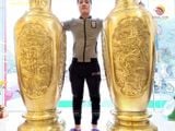 Đôi lộc bình bằng đồng cát tút cao 1m76