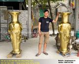 Lọ lộc bình nho sóc bằng đồng cát tút cao 1m55