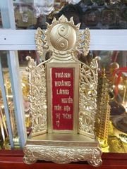 Bài vị đồng thau chữ làm theo yêu cầu cao 42cm  | Đồ thờ bằng đồng đẹp