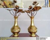 Lọ hoa bằng đồng cát tút kích thước 38cm