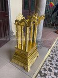Ngai thờ đồng vàng mộc cao 81cm