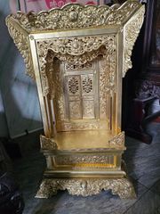 Khám thờ đồng vàng mộc cao 69cm - Đồ thờ đồng giá rẻ