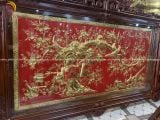 Tranh vinh hoa phú quý đồng vàng mạ vàng 24k 1m55x88cm