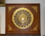 Tranh trống đồng mặt trống đồng vàng dát vàng KT 1m33x1m17