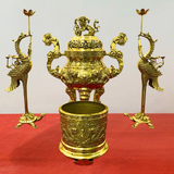 Tam sự bằng đồng vàng màu vàng bóng 60cm