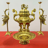 Tam sự bằng đồng vàng màu vàng bóng 60cm