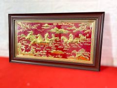 Tranh quà tặng mã đáo thành công đồng đỏ  KT 68x38cm - Đồng Đông Sơn